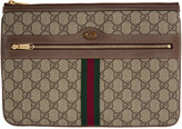 Thumbnail for your product : Gucci Brown GG Supreme Ophidia Pouch