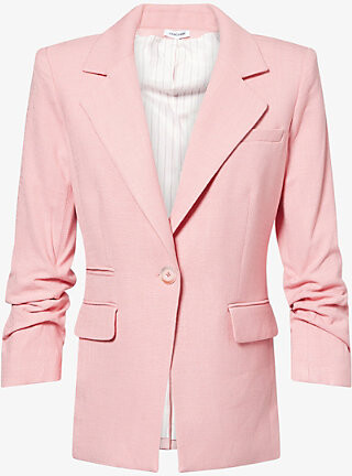 Veronica Beard Womens Petal Battista Dickey Single-Breasted Woven Jacket 12