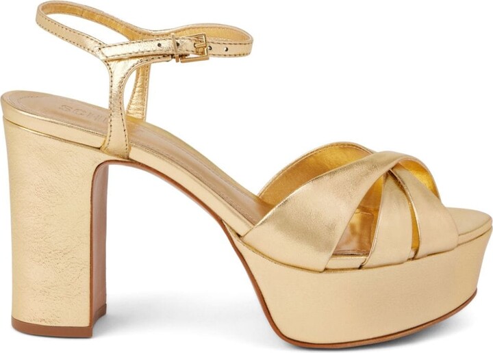 Gold Sandal Platform Heels