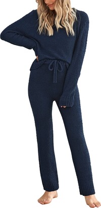 Buy Ekouaer Couples Matching Pajamas Sets Velvet PJs Set for Men and Women  Velour Long Sleeve Sleepwear S-XXL, Black, XX-Large at