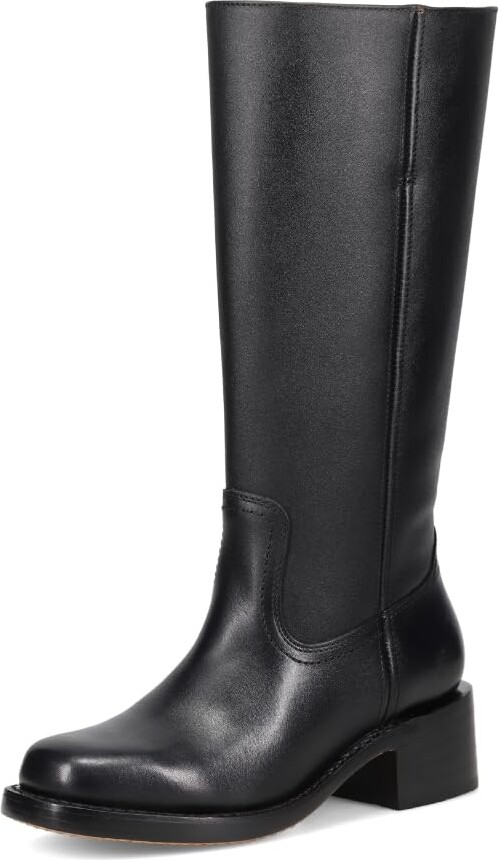 Frye Campus 14L Wide Calf Iconic Tall Boots for Women Crafted from Signature Montana Leather with Goodyear Welt Construction and Stacked Leather Heel – 13” Shaft Height