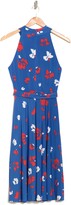 Thumbnail for your product : Tahari Crisscross Halter Neck Midi Dress