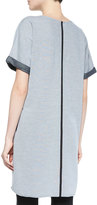 Thumbnail for your product : Joan Vass Short-Sleeve Long Pique Tunic, Petite