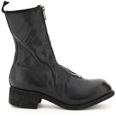 Thumbnail for your product : Guidi FRONT ZIP LEATHER ANKLE BOOTS 36 Black Leather