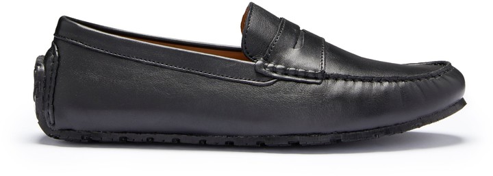 black driving loafers