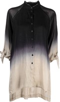 Thumbnail for your product : Masnada Dip-Dyed Silk Blouse