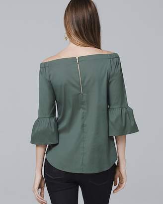 Whbm Off-The-Shoulder Bell-Sleeve Top