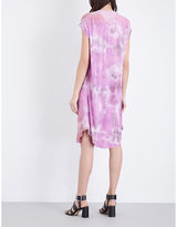 Thumbnail for your product : Raquel Allegra Tie dye-print silk and jersey dress