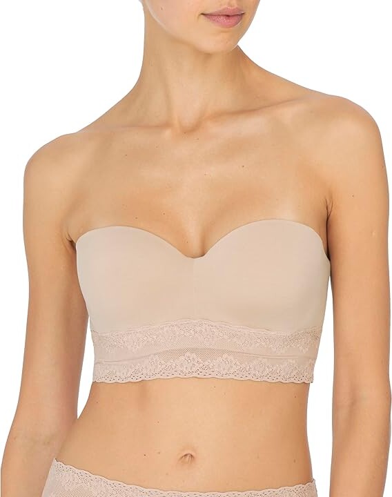 Natori Bliss Perfection Strapless Contour Underwire Women's Bra Cafe : 30D, Spandex/Polyester/Nylon