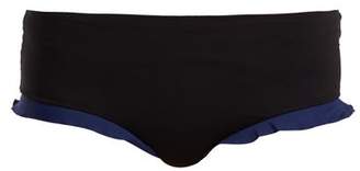 Marysia Swim Oxford Contrast Trim Bikini Briefs - Womens - Black Navy