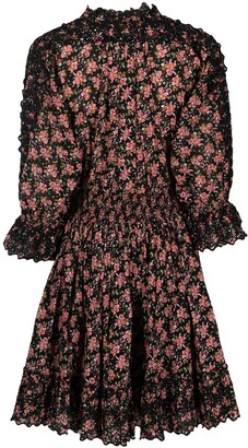 By Ti Mo Floral-Print Ruffle-Embellished Dress
