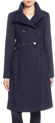 Eliza J Wool Blend Long Military Coat