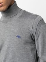 Thumbnail for your product : Etro Embroidered-Logo Roll Neck Sweater
