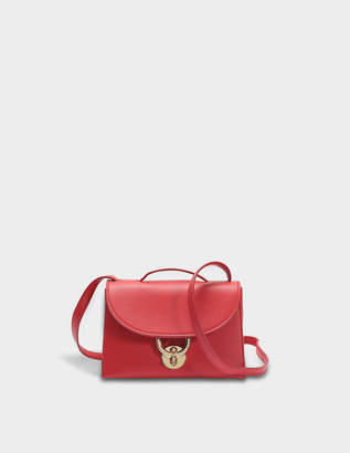 Ferragamo Stella Crossbody Bag in Red Dolce T Leather