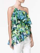 Thumbnail for your product : Marques Almeida floral print lace one-shoulder top