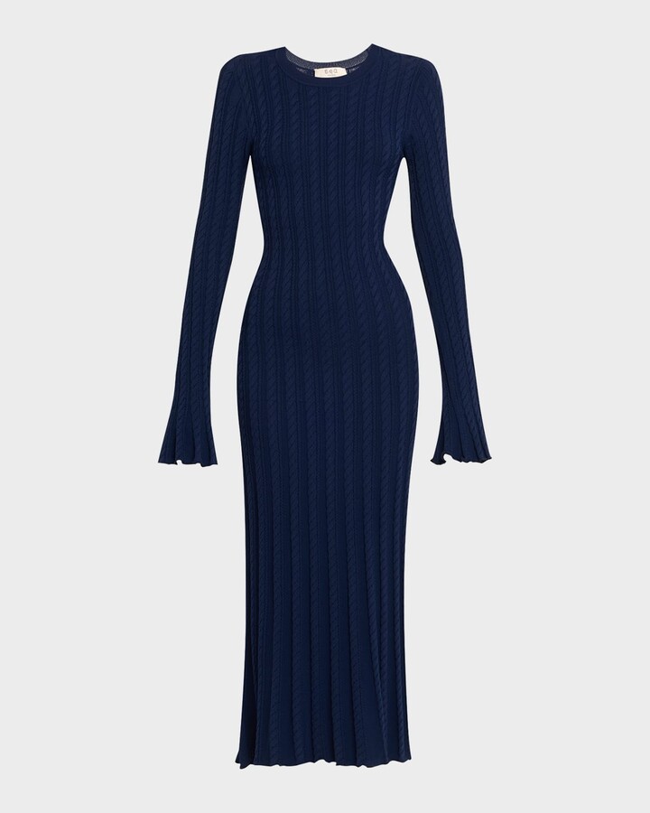 Sea Rhea Cable-Knit Midi Dress