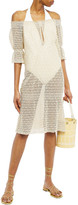 Thumbnail for your product : Melissa Odabash Flo Off-the-shoulder Cutout Metallic Crochet-knit Coverup