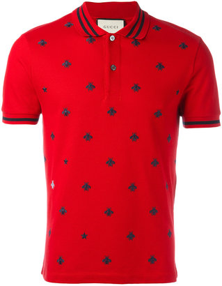 Gucci bee and star polo shirt