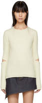 Helmut Lang - Pull ivoire Elbow Cut Out Re-Edition