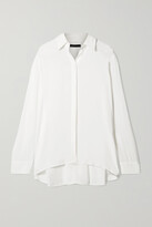 Thumbnail for your product : The Row Carla Pleated Chiffon Blouse - White