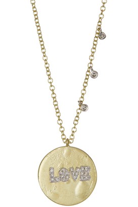 Meira T Yellow Gold Love Pendant Necklace