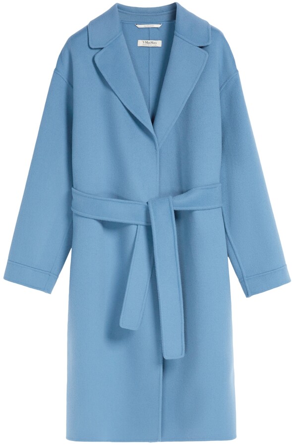 light blue wool coats