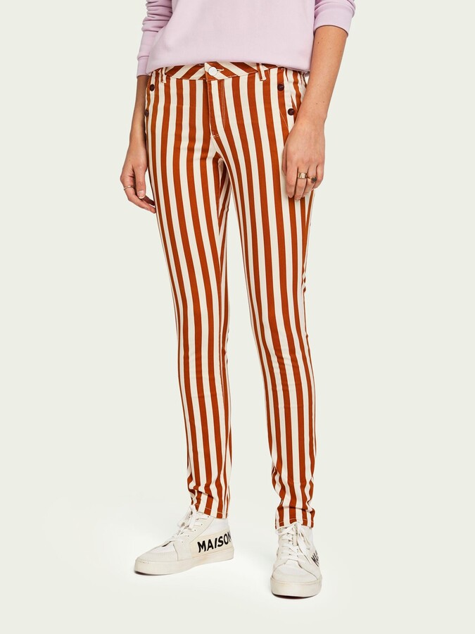 Scotch & Soda La Bohemienne - Striped Trousers | Mid Rise Skinny Fit -  ShopStyle Casual Pants