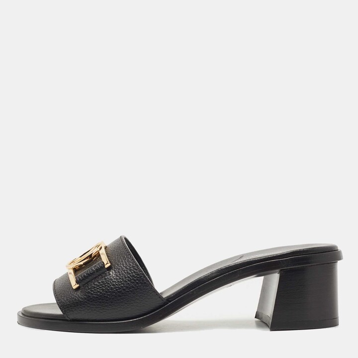 Louis Vuitton Leather Upper Slide Sandals for Women for sale