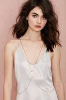 Thumbnail for your product : Nasty Gal Factory Center Divider Howlite Body Chain