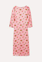 Thumbnail for your product : Dakota Bernadette BERNADETTE Floral-print Stretch-silk Satin Maxi Dress - Pink