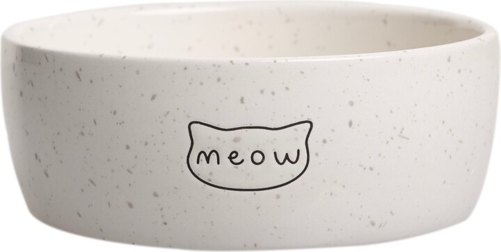 Pearhead Meow Ceramic Cat Bowl, Small