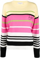 Thumbnail for your product : Sonia Rykiel Embroidered-Logo Striped Jumper