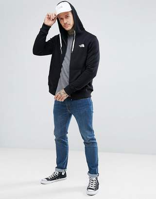 The North Face Open Gate Zipthru Hoodie Small Logo In Black