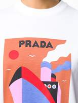 Thumbnail for your product : Prada logo boat-print T-shirt
