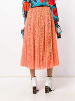 Thumbnail for your product : MSGM pleated lace skirt