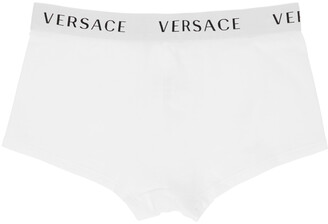 Versace Underwear Two-Pack White Logo Band Boxer Briefs