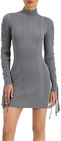Thumbnail for your product : Herve Leger Ribbed Lace Mini Bodycon Dress