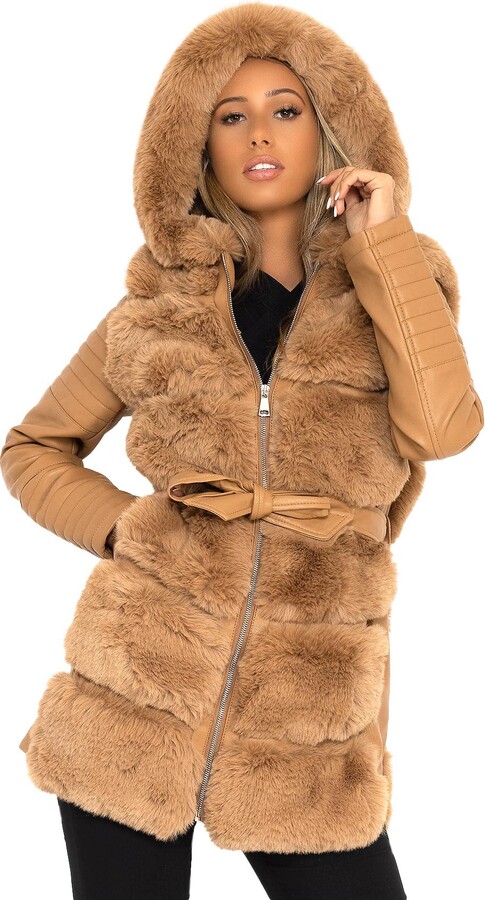 belted winter parka