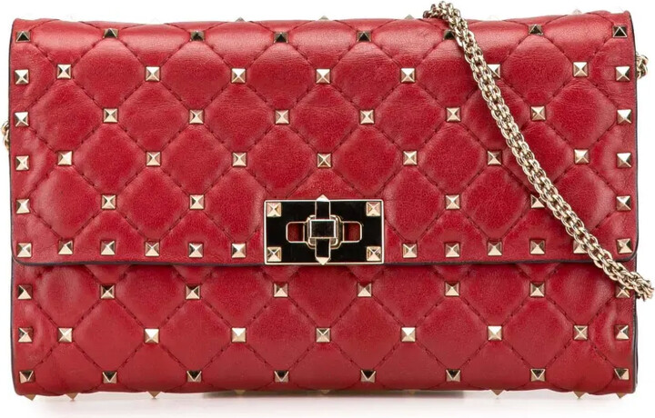 Valentino Garavani Pre-Owned 2011-2017 Leather Rockstud Spike Wallet on Chain crossbody bag