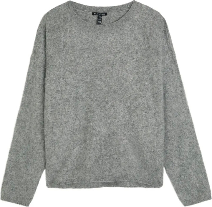 Eileen Fisher Crew-Neck Long-Sleeve Sweater