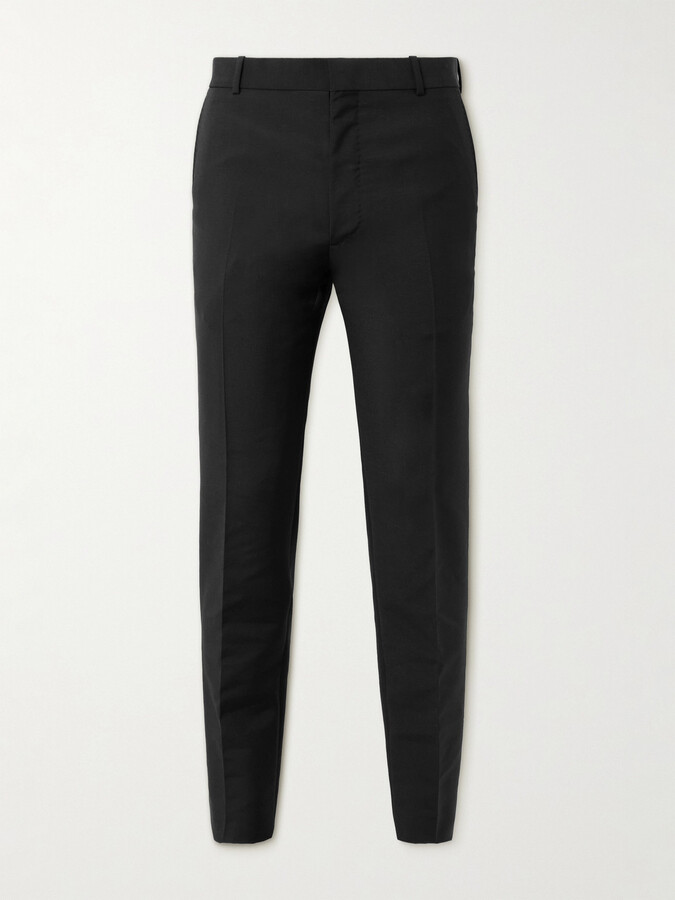 Alexander McQueen Slim-Fit Pleated Wool and Mohair-Blend Suit Trousers