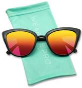 Thumbnail for your product : Cat Eye WearMe Pro Womens Mirrored Revo Reflective Lenses Oversized Cateyes Sunglasses