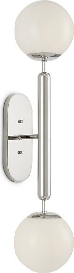 Currey & Company Barbican 2 Light Wall Sconce in Silver