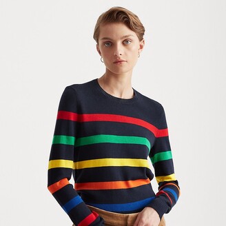 Lauren Ralph Lauren Ralph Lauren Striped Cotton-Blend Sweater - ShopStyle