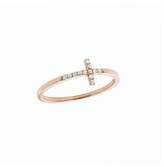 Thumbnail for your product : Sydney Evan 14k Diamond Sideways Cross Ring