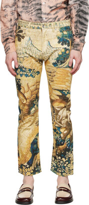 Just Cavalli Multicolor Graphic Trousers - ShopStyle Pants