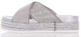 Thumbnail for your product : Quiz Silver Diamante Strap Flatform Sandals