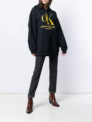 Calvin Klein Jeans Est. 1978 logo print hoodie