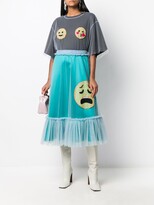 Thumbnail for your product : Viktor & Rolf Wink 'N' Kiss tulle layered T-shirt