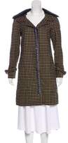 Thumbnail for your product : Prada Fur-Trimmed Virgin Wool Coat multicolor Fur-Trimmed Virgin Wool Coat